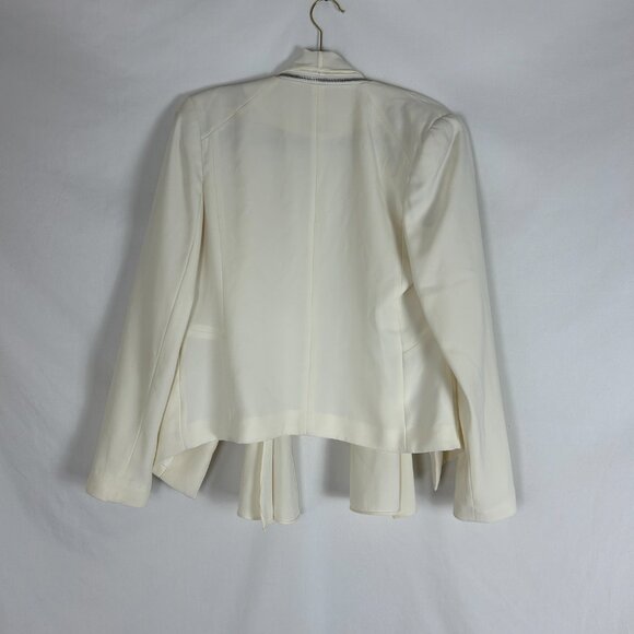 Trouve Blazer w Removable Zipper Scarf Cream M - Picture 4 of 5